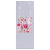 Moderne Kerstmis Wijn Cadeautas (Achterkant)