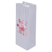 Moderne Kerstmis Wijn Cadeautas (Voorkant Gekanteld)