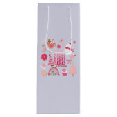 Moderne Kerstmis Wijn Cadeautas (Voorkant)