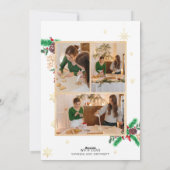 Moderne Kerstmis winter fotocollage elegant Feestdagenkaart (Achterkant)