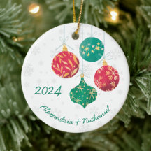 Moderne Kerstmisbollen Monogram