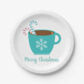 Moderne kerstMok  Papieren Bordje (Voorkant)