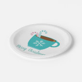 Moderne kerstMok  Papieren Bordje (Gekanteld)