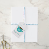 Moderne Kerstmoker Aanpasbaar Cadeaulabel (Met Touw)