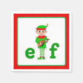 Moderne kerstmusical Elf Servet (Voorkant)