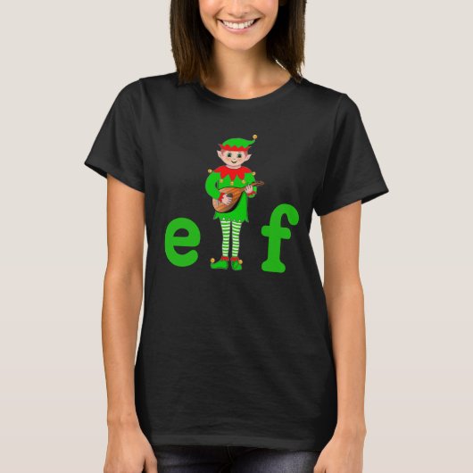 Moderne kerstmusical Elf T-Shirt (Voorkant)