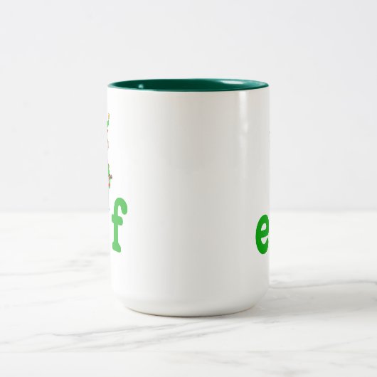 Moderne kerstmusical Elf Tweekleurige Koffiemok (Center)