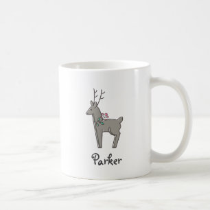 Moderne kerstnaam renrendier koffiemok