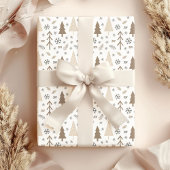 Moderne kerstneutrale tinten inpakpapier vel