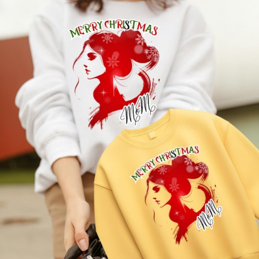 Moderne kerstode aan mama trui