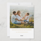 Moderne Kerstomhelzingen Twee Foto Plat Kerstkaart (Achterkant)