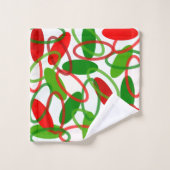 Moderne kerstoovalen uit de middeleeuwen bad handdoek (Wasdoekje)