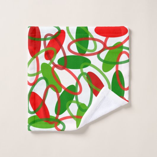 Moderne kerstoovalen uit de middeleeuwen bad handdoek (Wasdoekje)