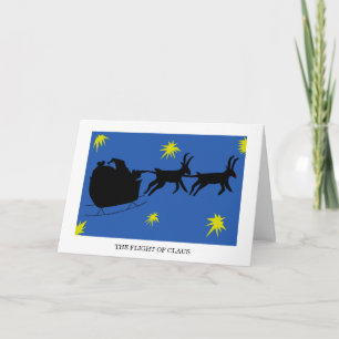 Moderne kerstparodiekaart feestdagen kaart