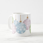 Moderne kerstpasta-Ornamenten met sterren Koffiemok (Voorkant links)