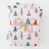 Moderne kerstpatronen inpakpapier vel (In situ)