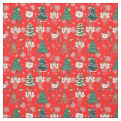 Moderne  kerstpatronen stof (Swatch)