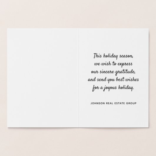 Moderne kerstpijnboom | Vakantie Groeten Folie Kaarten (Binnen)