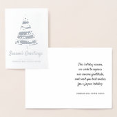 Moderne kerstpijnboom | Vakantie Groeten Folie Kaarten (Display)