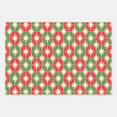 Moderne kerstretro-patronen uit het midden van de  inpakpapier vel (Voorkant 2)