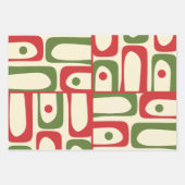 Moderne kerstretro-patronen uit het midden van de  inpakpapier vel (Voorkant)