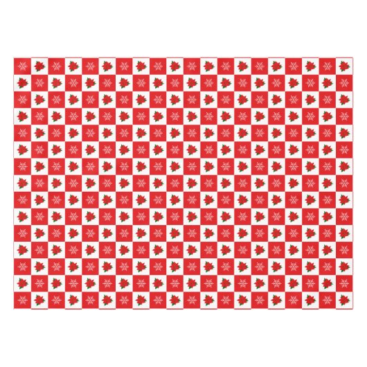 Moderne kerstrode en witte tablet tafelkleed (Voorkant (Horizontaal))