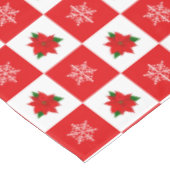 Moderne kerstrode en witte tablet tafelkleed (Gekanteld)