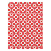 Moderne kerstrode en witte tablet tafelkleed (Voorkant)