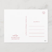 Moderne kerstrode handgeschreven script, volledige feestdagenkaart (Achterkant)