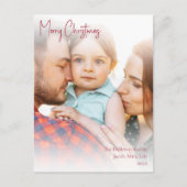 Moderne kerstrode handgeschreven script, volledige feestdagenkaart (Voorkant)