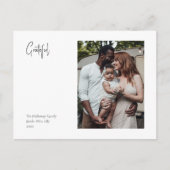 Moderne kerstscript: één foto met voorbedachten ra feestdagenkaart (Voorkant)