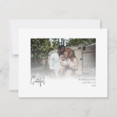 Moderne kerstscript, foto met felle flauw feestdagenkaart (Voorkant)