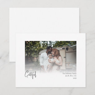 Moderne kerstscript, foto met felle flauw feestdagenkaart