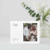 Moderne kerstscript, geschikt voor één foto feestdagenkaart (Staand voorkant)