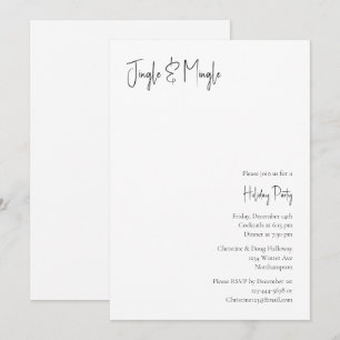 Moderne kerstscript Jingle en Mingle Kaart