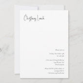 Moderne kerstscript lunch kaart (Voorkant)