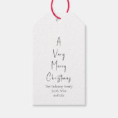 Moderne kerstscript serie - Labels met cadeautjes Cadeaulabel (Voorkant)