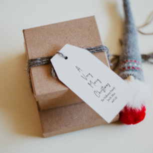 Moderne kerstscript serie - Labels met cadeautjes Cadeaulabel