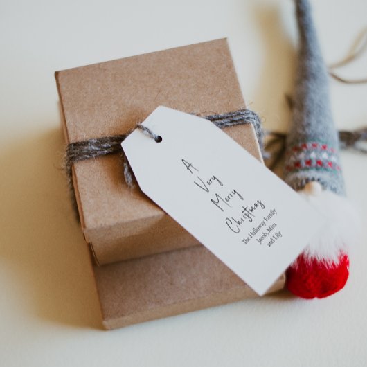 Moderne kerstscript serie - Labels met cadeautjes Cadeaulabel