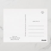 Moderne kerstscript vijf foto Gold Foil holid Folie Feestdagen Briefkaart (Achterkant)