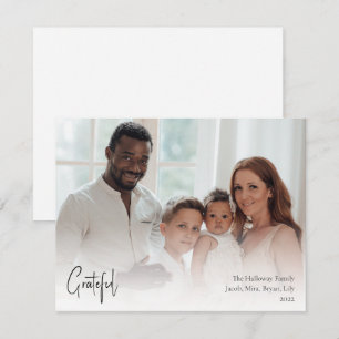 Moderne kerstscript, volledige foto feestdagenkaart