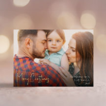 Moderne kerstscript, volledige foto Gold