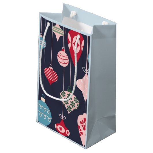 Moderne kerstsierontwerpen op maat klein cadeauzakje (Achterkant Gekanteld)