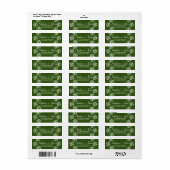 Moderne Kerstsneeuwvlok Verspreide Adres Etiket (Full Sheet)
