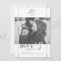 Moderne Kerstsneeuwvlok | Wit en Zilver