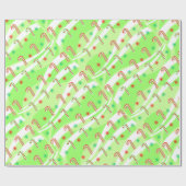 Moderne kerstsnoeprietontwerp cadeaupapier (Vlak)