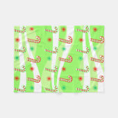 Moderne kerstsnoeprietontwerp fleece deken (Voorkant (Horizontaal))