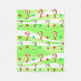 Moderne kerstsnoeprietontwerp fleece deken