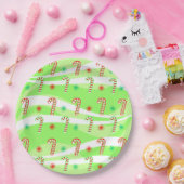 Moderne kerstsnoeprietontwerp papieren bordje (Feest)