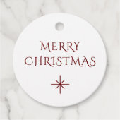 Moderne kerstsnowflake Elegant Bedankjes Labels (Voorkant)